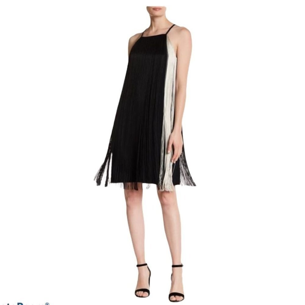 * Boss by Hugo Boss Dafryna Full Fringe Shift Dress Size 4